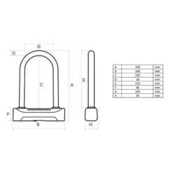 Cadenas Pour Vélo U-lock 448 ART4 180 X 245 Mm Noir -Vélo route Magasin cadenas pour velo u lock 448 art4 180 x 245 mm noir 5