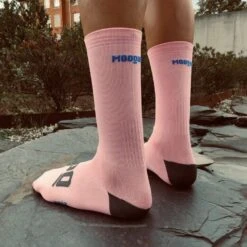 Chaussettes De Cyclisme Unisexes Respirantes Hautes Mooquer Pale Classy II Roses -Vélo route Magasin chaussettes de cyclisme unisexes respirantes hautes mooquer pale classy ii roses 5
