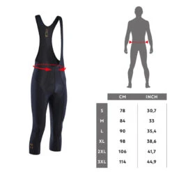 Rockrider Cuissard 3/4 VTT RACE Noir Et Ochre -Vélo route Magasin cuissard 34 vtt race noir et ochre 5