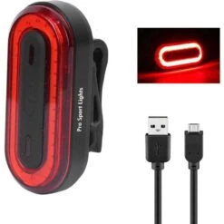 Feu Arrière Rouge - Rechargeable Par USB - Feu De Vélo LED