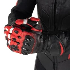 Gants TENORIO Homme Noir/Rouge DXR -Vélo route Magasin gants tenorio homme noirrouge dxr 3