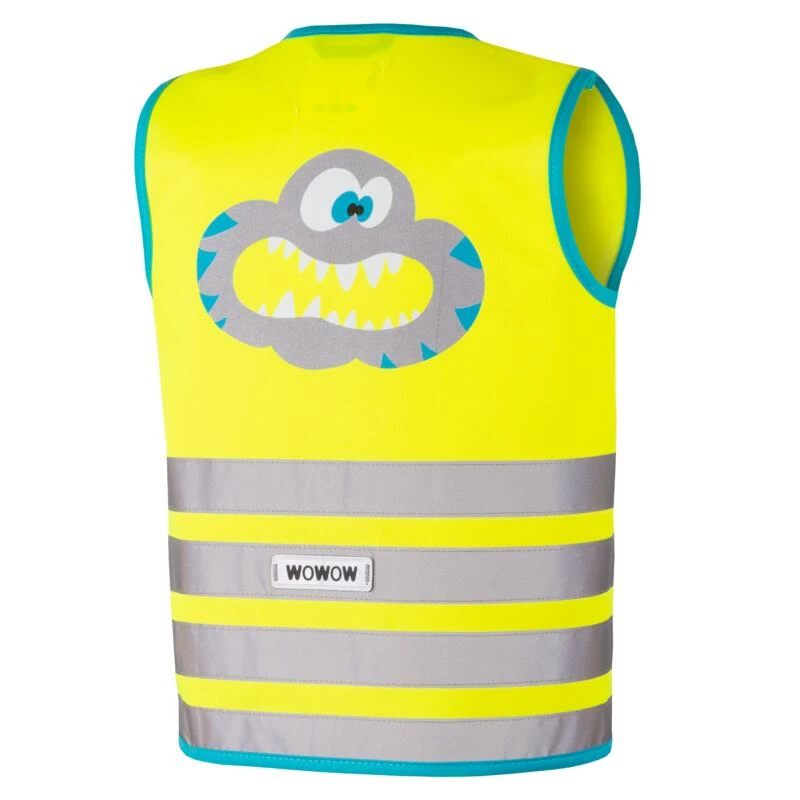 GILET DE SECURITE VELO ENFANT HAUTE VISIBILITÉ WOWOW CRAZY MONSTER JAUNE 4 GILET DE SECURITE VELO ENFANT HAUTE VISIBILITÉ WOWOW CRAZY MONSTER JAUNE – Image 2