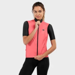Gilet Vélo Coupe-vent Femme Cyclisme V1-W Cancano Corail