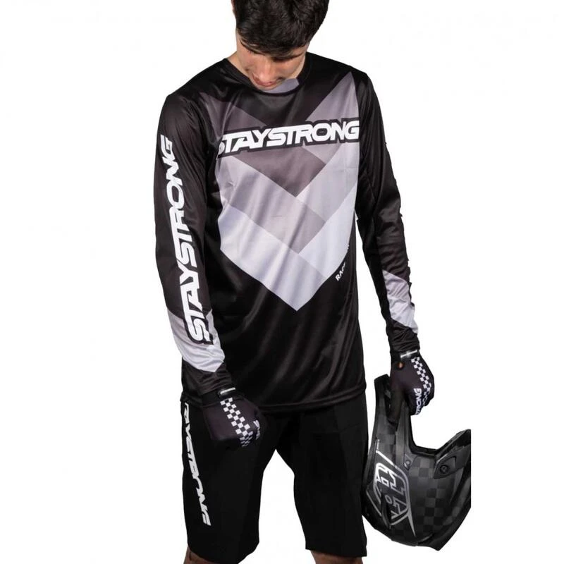 Stay Strong Maillot BMX Manches Longues Staystrong - Chevron Noir 3 Stay Strong Maillot BMX Manches Longues Staystrong - Chevron Noir