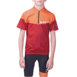 BTWIN Maillot Manches Courtes Vélo Enfant 500 Rouge 11 BTWIN Maillot Manches Courtes Vélo Enfant 500 Rouge -Vélo route Magasin maillot manches courtes velo enfant 500 rouge 2