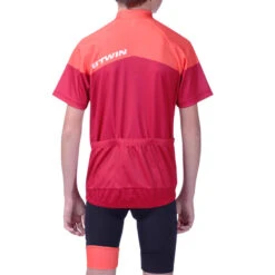 BTWIN Maillot Manches Courtes Vélo Enfant 500 Rouge 12 BTWIN Maillot Manches Courtes Vélo Enfant 500 Rouge -Vélo route Magasin maillot manches courtes velo enfant 500 rouge 3