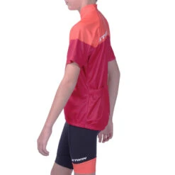 BTWIN Maillot Manches Courtes Vélo Enfant 500 Rouge 13 BTWIN Maillot Manches Courtes Vélo Enfant 500 Rouge -Vélo route Magasin maillot manches courtes velo enfant 500 rouge 4