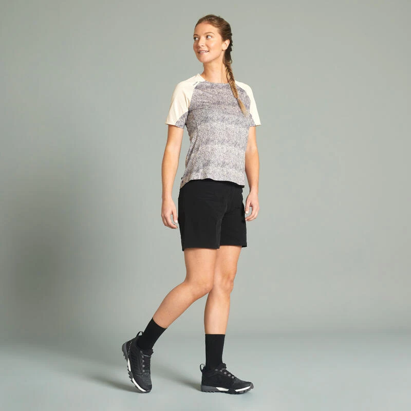 Rockrider MAILLOT MANCHES COURTES VELO VTT EXPL 100 FEMME BEIGE 4 Rockrider MAILLOT MANCHES COURTES VELO VTT EXPL 100 FEMME BEIGE – Image 2