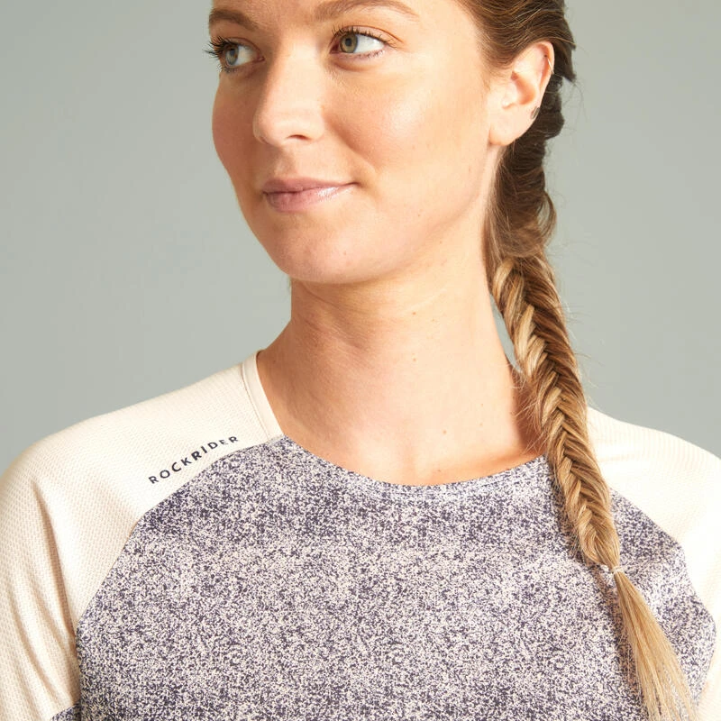 Rockrider MAILLOT MANCHES COURTES VELO VTT EXPL 100 FEMME BEIGE 5 Rockrider MAILLOT MANCHES COURTES VELO VTT EXPL 100 FEMME BEIGE – Image 3