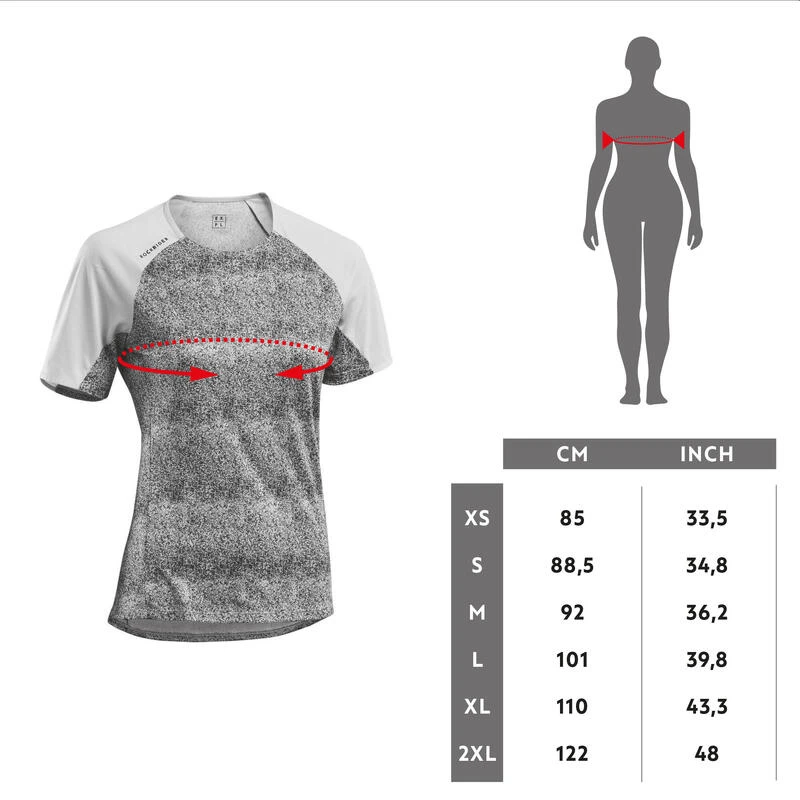 Rockrider MAILLOT MANCHES COURTES VELO VTT EXPL 100 FEMME BEIGE 8 Rockrider MAILLOT MANCHES COURTES VELO VTT EXPL 100 FEMME BEIGE – Image 6