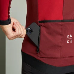 Rockrider MAILLOT Manches Longues Vélo VTT XC Mi Saison Homme Rouge -Vélo route Magasin maillot manches longues velo vtt xc mi saison homme rouge 3