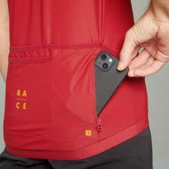 Rockrider Maillot VTT Manches Courtes Race 700 Rouge -Vélo route Magasin maillot vtt manches courtes race 700 rouge 3