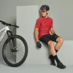 Rockrider Maillot VTT Manches Courtes Race 700 Rouge -Vélo route Magasin maillot vtt manches courtes race 700 rouge 6