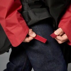 BTWIN PONCHO PLUIE VISIBILITE NUIT VELO VILLE 540 NOIR ROUGE -Vélo route Magasin poncho pluie visibilite nuit velo ville 540 noir rouge 5