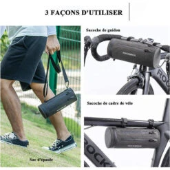ROCKBROS Sac/Sacoche Vélo Guidon Avant VTT étanche Panier Vélo 2L Étanche Noir -Vélo route Magasin sacsacoche velo guidon avant vtt etanche panier velo 2l etanche noir 2