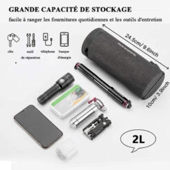 ROCKBROS Sac/Sacoche Vélo Guidon Avant VTT étanche Panier Vélo 2L Étanche Noir -Vélo route Magasin sacsacoche velo guidon avant vtt etanche panier velo 2l etanche noir 4