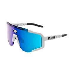 Scicon Aeroscope Lunettes De Sports (Blanc Brillant/Bleu Miroir)