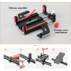 ROCKBROS Support Métallique De Smarphone -Vélo route Magasin support metallique de smarphone 5