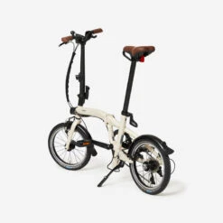 BTWIN VELO PLIANT ULTRA COMPACT FOLD LIGHT 1 SECONDE BEIGE -Vélo route Magasin velo pliant ultra compact fold light 1 seconde beige 2