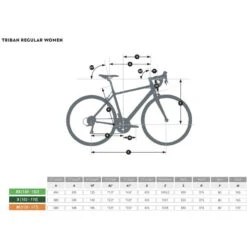 VÉLO ROUTE REGULAR TRIBAN MICROSHIFT - VERT FEMME -Vélo route Magasin velo route regular triban microshift vert femme 3