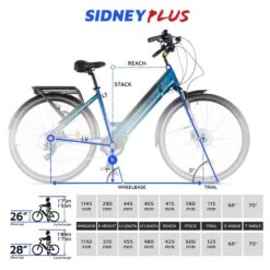 Vélo Ville Électrique Urbanbiker Sidney PLUS, Bleu, 26¨,540 Wh (15Ah 48V) 15 Vélo Ville Électrique Urbanbiker Sidney PLUS, Bleu, 26¨,540 Wh (15Ah 48V) -Vélo route Magasin velo ville electrique urbanbiker sidney plus bleu 26540 wh 15ah 48v 6
