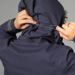 BTWIN VESTE PLUIE VELO VILLE VISIBILITE NUIT 540 FEMME BLEU MARINE -Vélo route Magasin veste pluie velo ville visibilite nuit 540 femme bleu marine 3